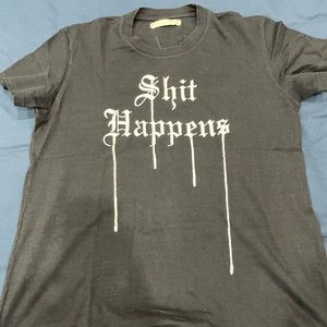 Off White Shit Happens Black Tshirt